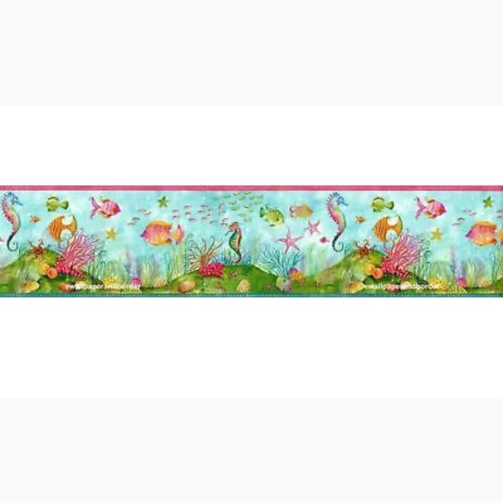 Wallpaper Border Flirty Fun Fishes Kids Bathroom